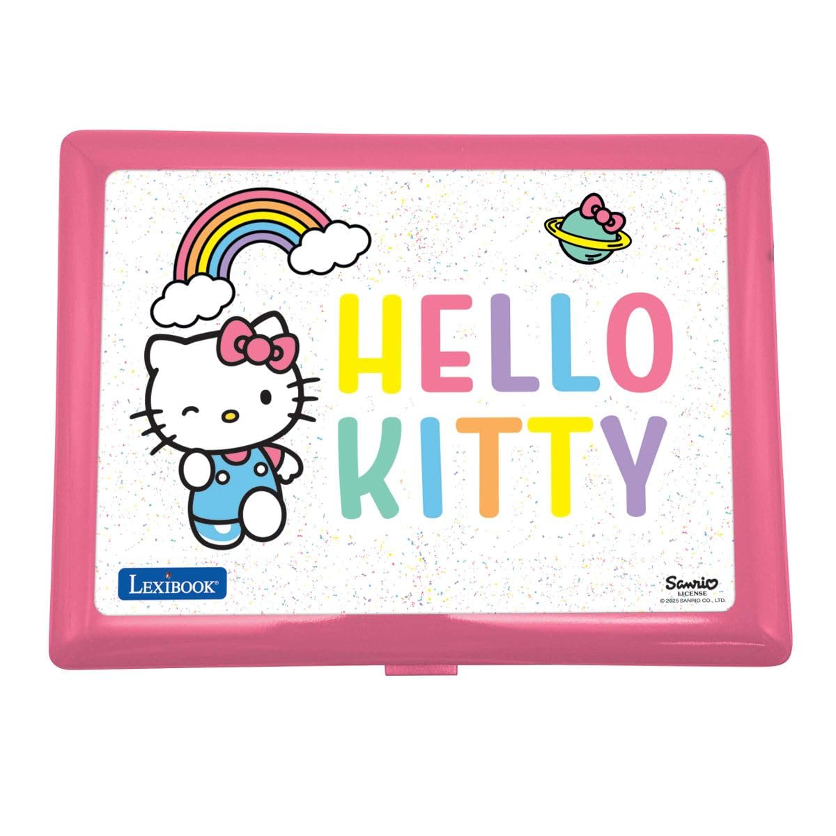 LEXIBOOK, Hello Kitty, portatile educativo Bilingue Inglese/Spagnolo, 164 Attività linguistiche, Scrittura, Matematica, Logica, Musica e Giochi, per Ragazzi e Ragazze, JC598HKi2