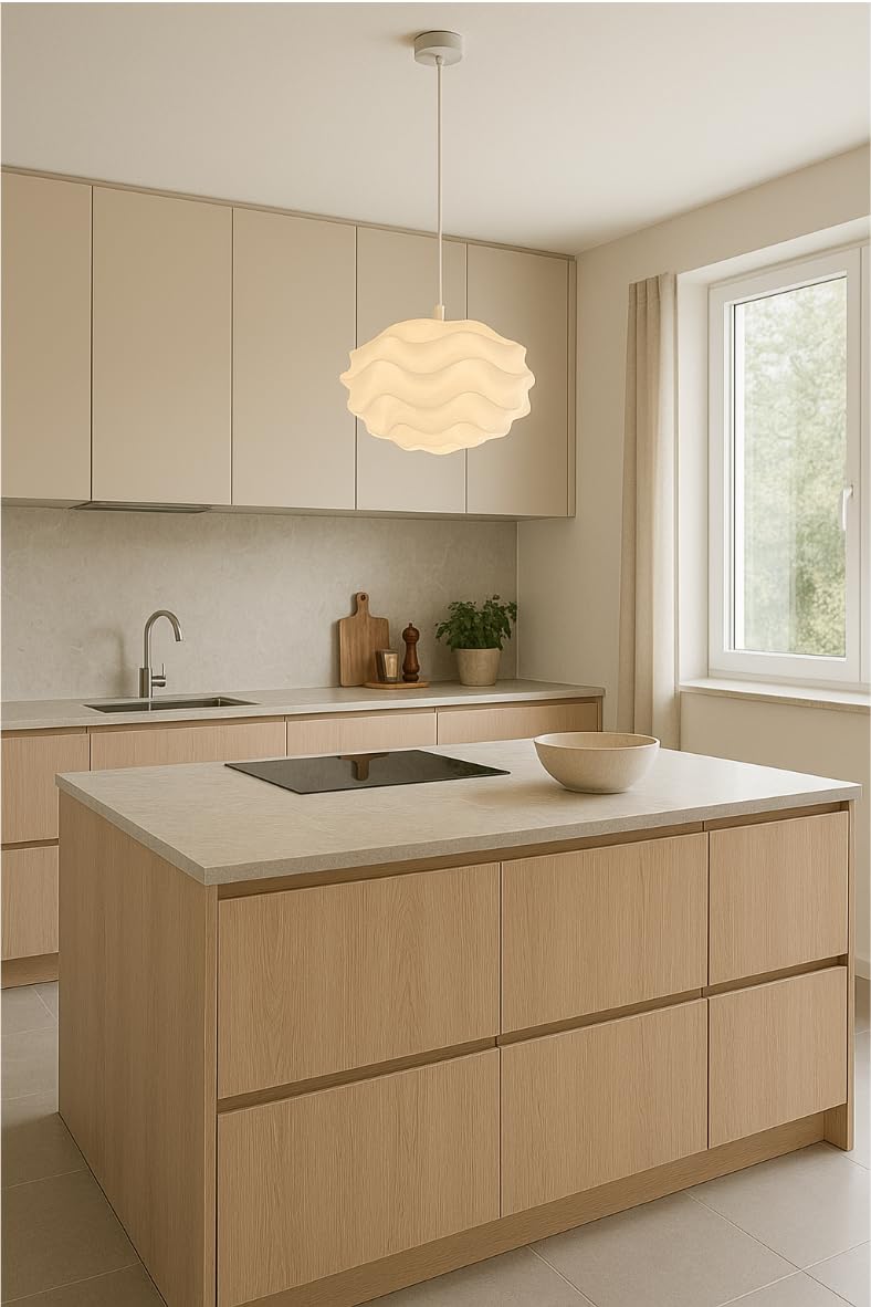 KONTARBOOR Suspension Design Moderne – Ø 40 cm x H 28 cm –Métal et Acrilyque -