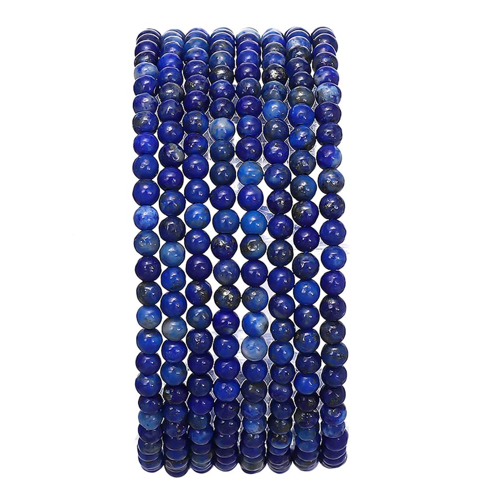 Perline Di Lapislazzuli Naturali Perline Di Pietra Sciolte Rotonde Per Gioielli Che Fanno Collana Di Braccialetti Con Ciondoli Fai Da Te 4 6 8 10 12mm 15 Pollici-10mm Da 36 A 38 Pezzi