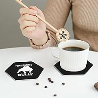 Vista 6 de American Bully - Posavasos absorbentes antiquemaduras, para comedor, cocina, oficina, 6