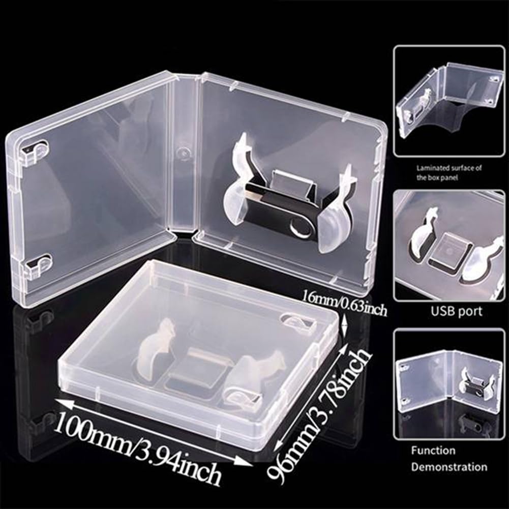 30 Piezas de Cajas Protectoras para USB, Estuche Transparente y, A Prueba de Polvo, Embalaje para Unidades de Memoria.
