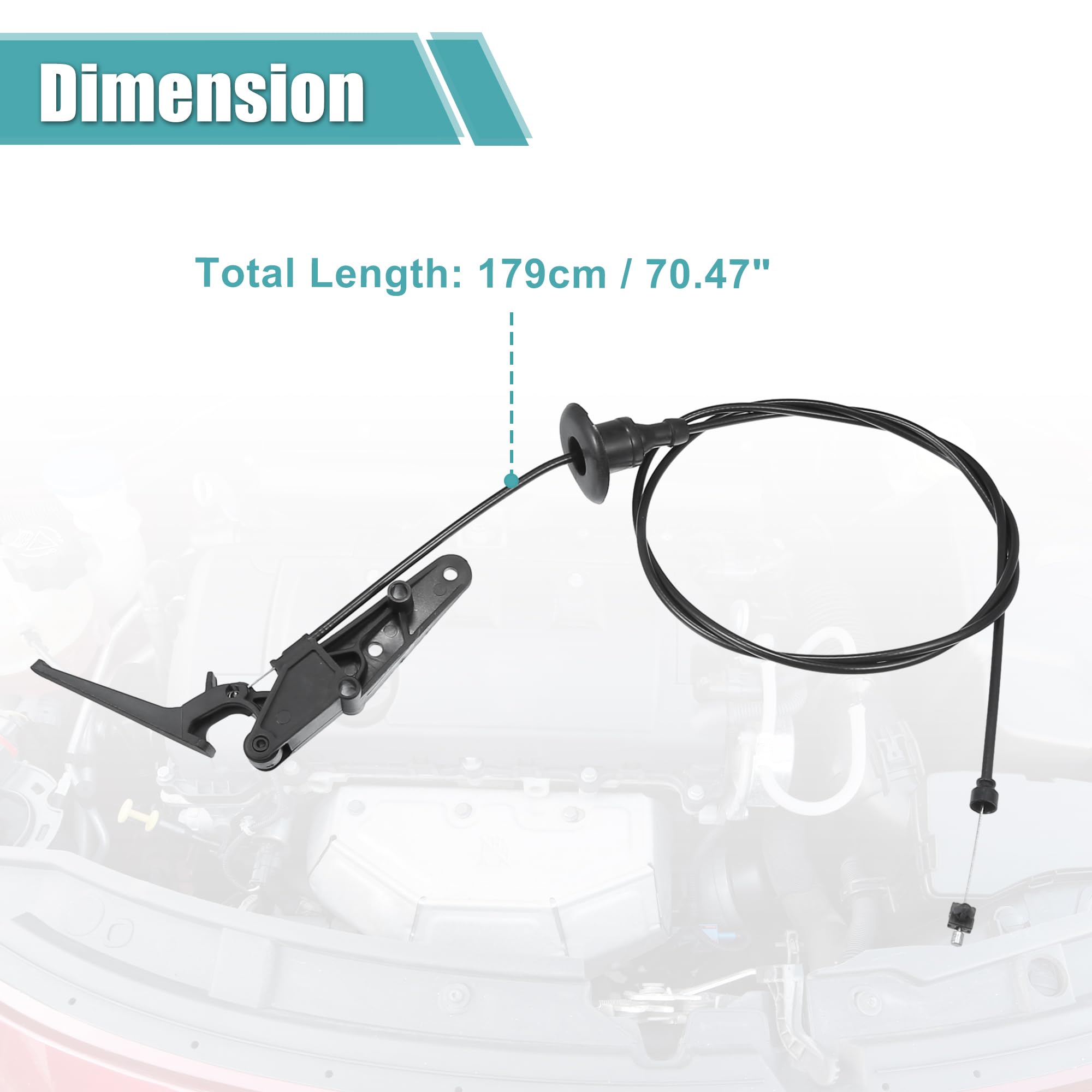 Motoforti Cavo di sblocco del cofano adatto per Citroen Berlingo Multispace 2008-2020 No.7937Q8 - Confezione da 1