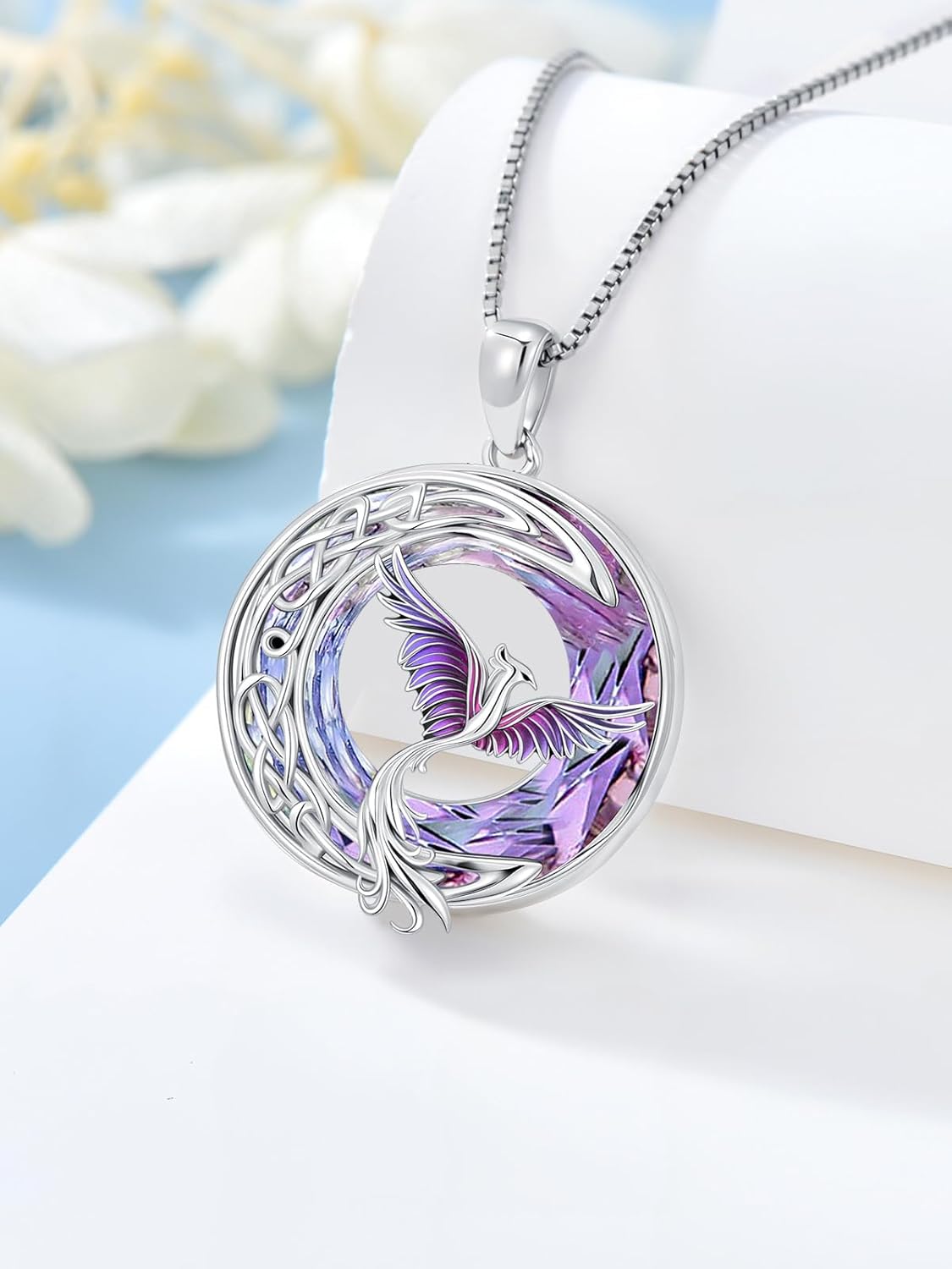 TOUPOP Phoenix Necklace 925 Sterling Silver Crystal Pendant Phoenix Rising Jewelry Women Birthday Valentines Day Gifts - Image 3