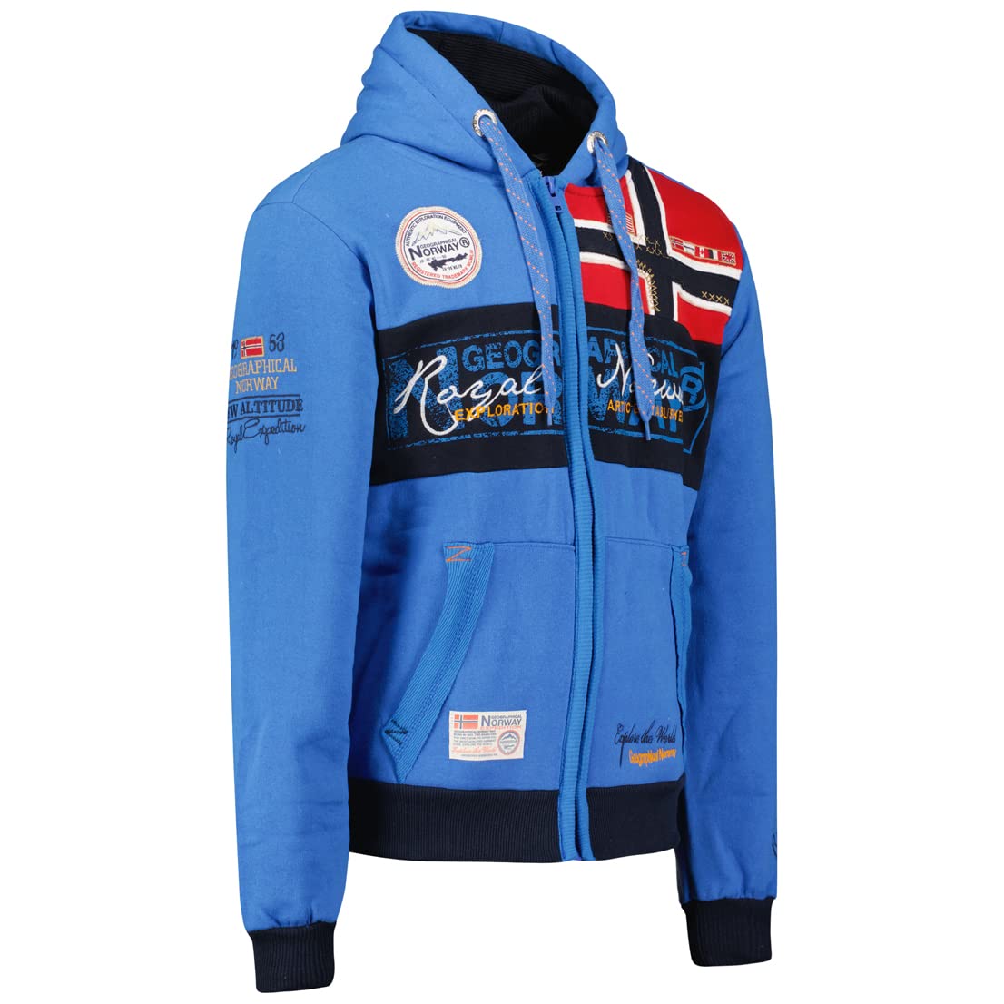 Geographical Norway Ulotka - Męska bluza z kapturem i kieszenią w kangurze - Bluza z logo w stylu męskim - Wygodne zimowe bluzy
