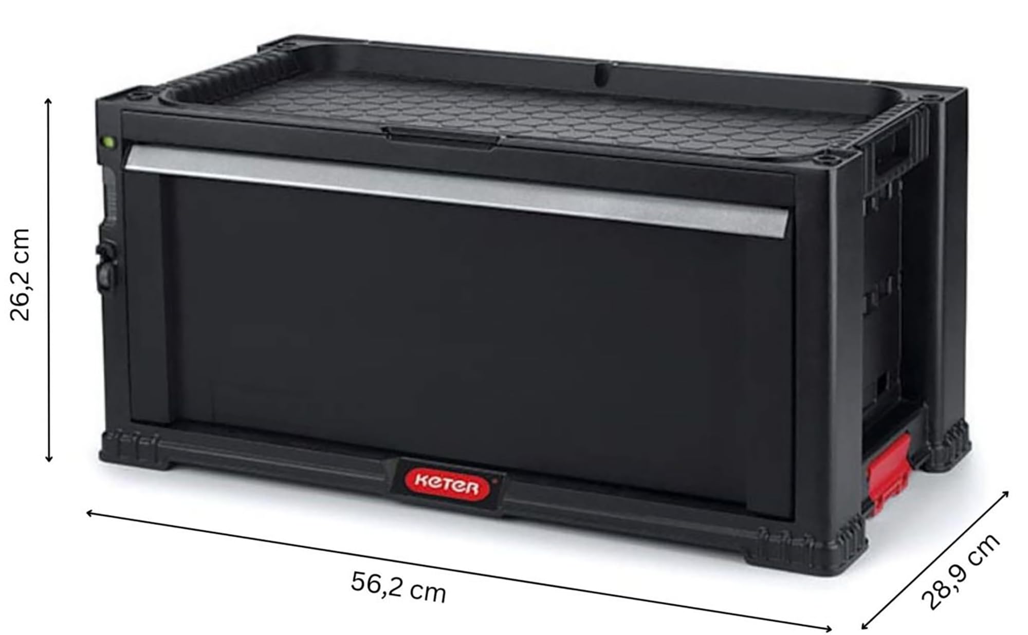 Keter Cassettiera portautensili con 1 cassetto Cassettiera portautensili 56,2 x 28,9 x 26,2 cm