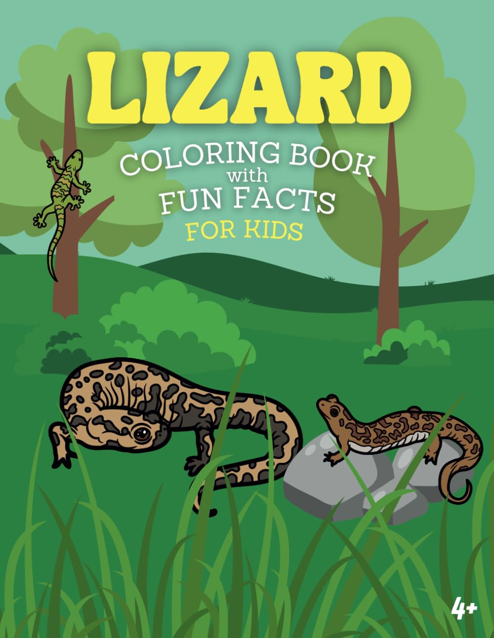 Lizard Coloring Book with Fun Facts: cute lizards, gecko in coloring book for kids (Animal Coloring Books)