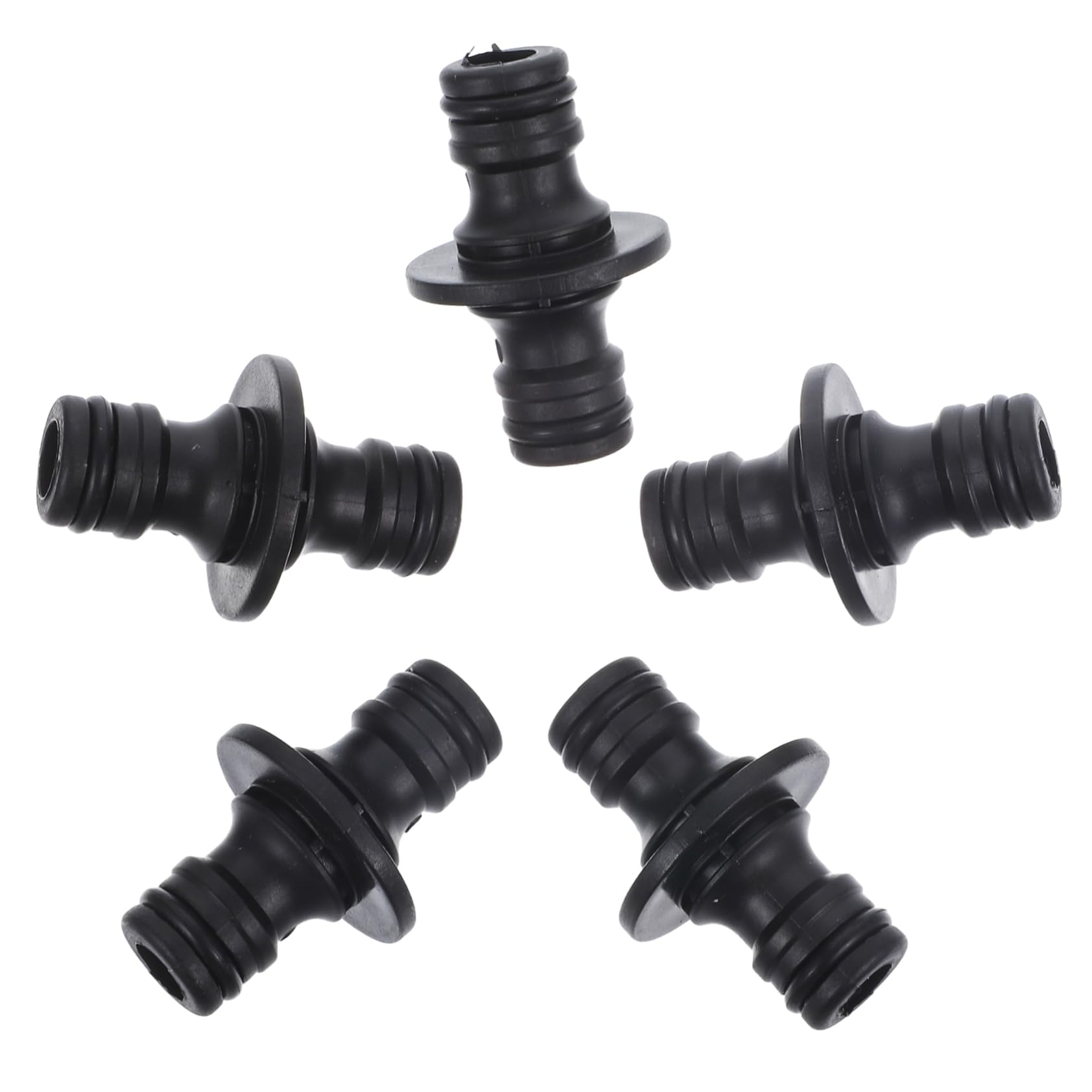 ifundom 5 Series Adaptador para Manguera Irrigación Conector Adaptador De Manguera De Jardín Agua Exterior Hose Accesorios De Conexión Rápida Conectar Tubo El Plastico Negro 25 Piezas X 5