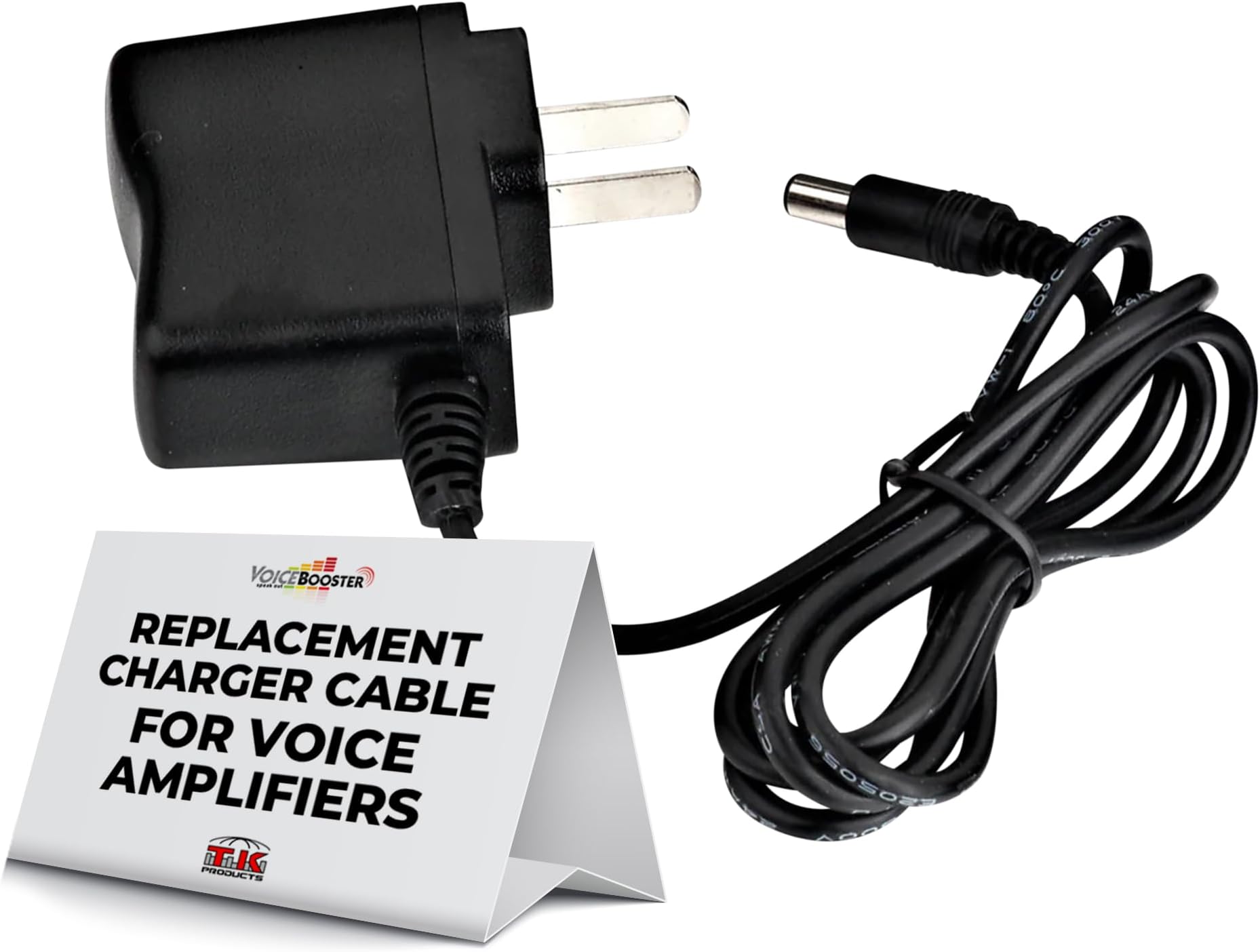 Power Adapter Charger for Voice Amplifiers - Compatible with VoiceBooster & Aker Models, 5V DC 2A Output, 10W Wall Mount Corded Power Supply, Type A 2-Pin Plug Charging Cable