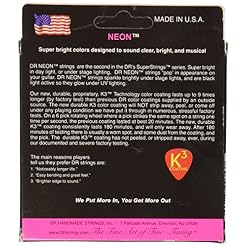 DR Strings NEON 11-50 Jeu de Cordes pour Guitare Electrique Rose - Les Beatles, Paul McCartney, John Lennon, RIngo Starr, George Harrison DR Strings NEON 11-50 Jeu de Cordes pour Guitare Electrique Rose – Image 2