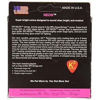 DR Strings NEON 11-50 Jeu de Cordes pour Guitare Electrique Rose - Les Beatles, Paul McCartney, John Lennon, RIngo Starr, George Harrison DR Strings NEON 11-50 Jeu de Cordes pour Guitare Electrique Rose – Image 2