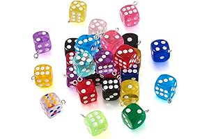 Craftdady Transparent Resin Dice Charms: Embellish Your Creations with a Touch of Luck