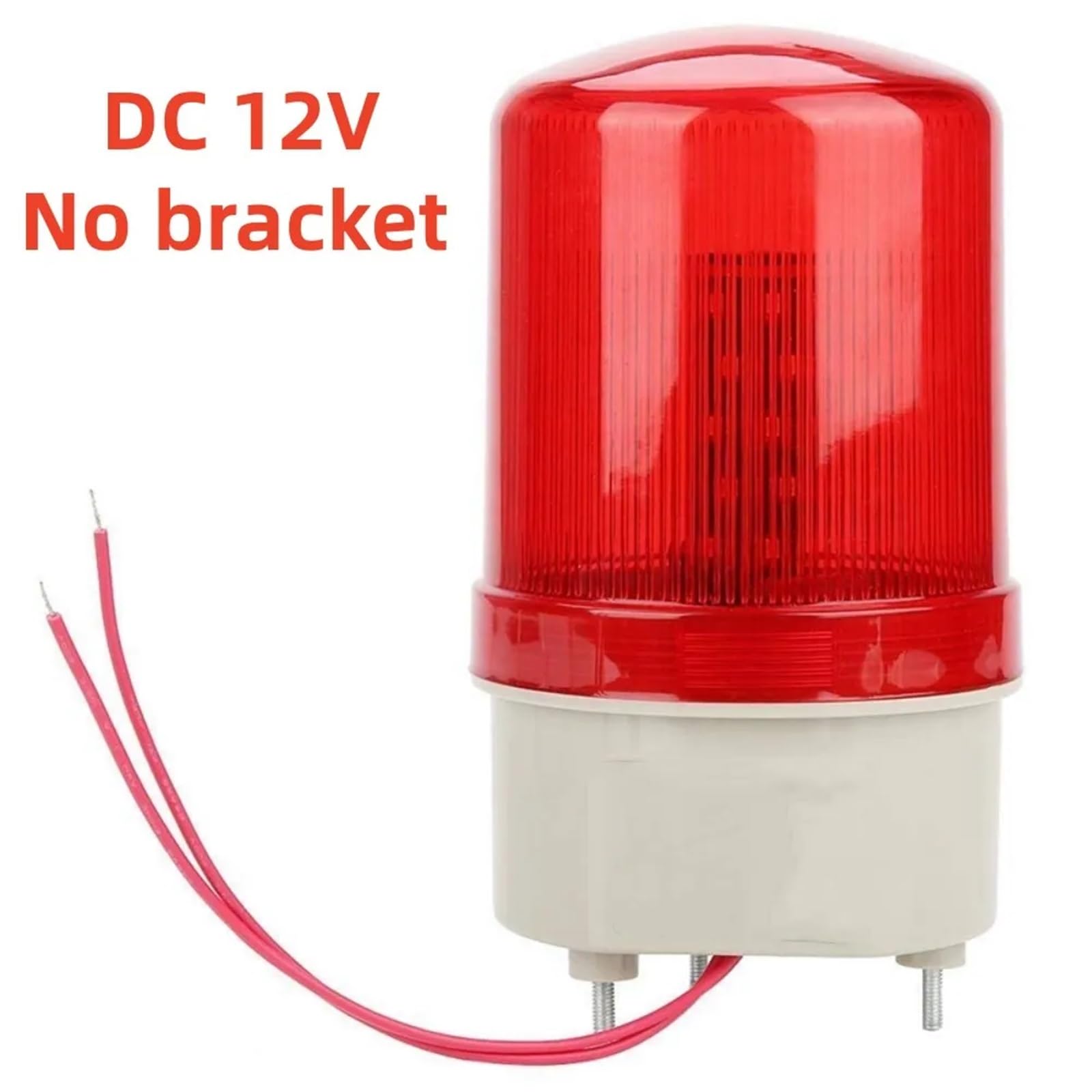 1 szt. LED sygnał alarmowy, światło stroboskopowe, migające światło awaryjne, 12 V, 24 V, 220 V, lampa ostrzegawcza, montaż na ścianie (DC 12 V, bez uchwytu)
