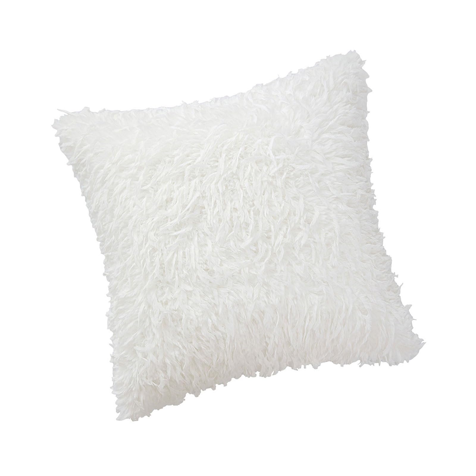 Xinsheinelry Plush Pillow Cover Machine Washable Soft Cushion Cover for Bedroom Sofa Decoration Decorative Pillow