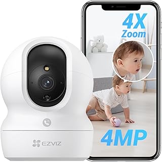 EZVIZ CP1 Pro 4MP WiFi Indoor Surveillance Camera, 360° PTZ Home and Baby Monitor with Colour Night Vision, 2.4/5GHz Wi-Fi…