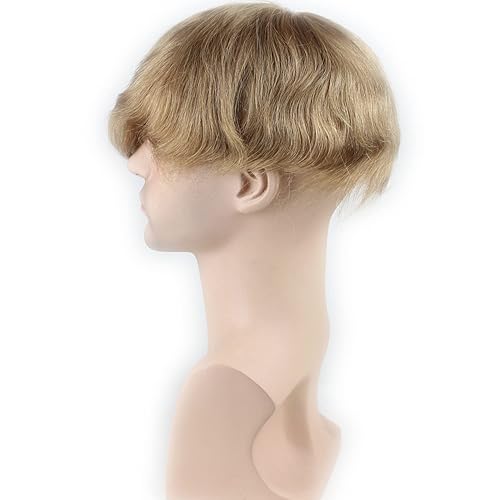 Miniatura 5 de Encaje francés de cabello humano real con piel fina PU para hombre Stock Toupee Hair Pieces #21 Color