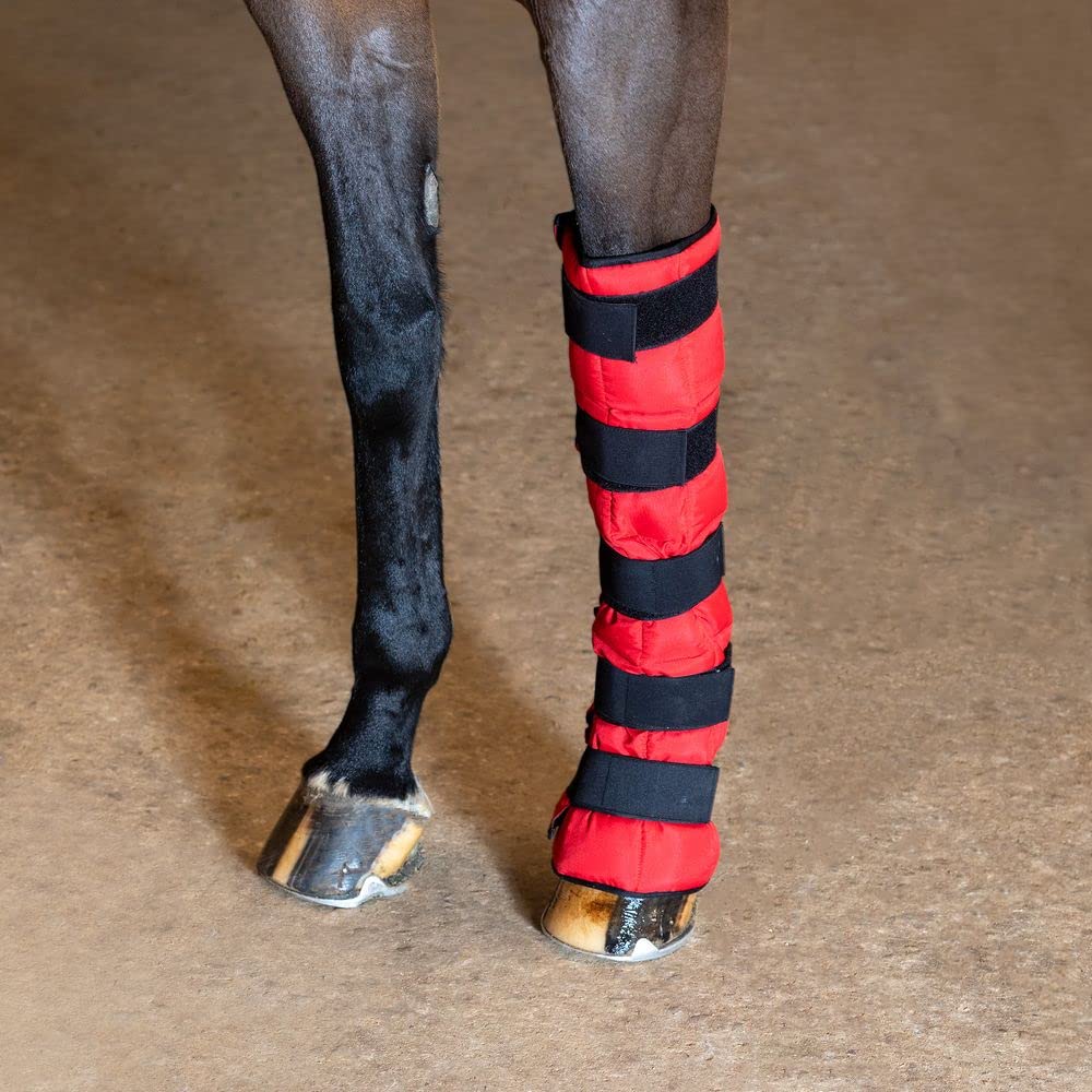 Dura-TechExtra Tall Gel Cooling Leg Wrap for Horses | Gel-Filled Cooling for Whole Leg | Ideal for Soft Tissue Injuries | Hoof Covering | Adjustable Fit | Durable 420D Outer Material | Full Size