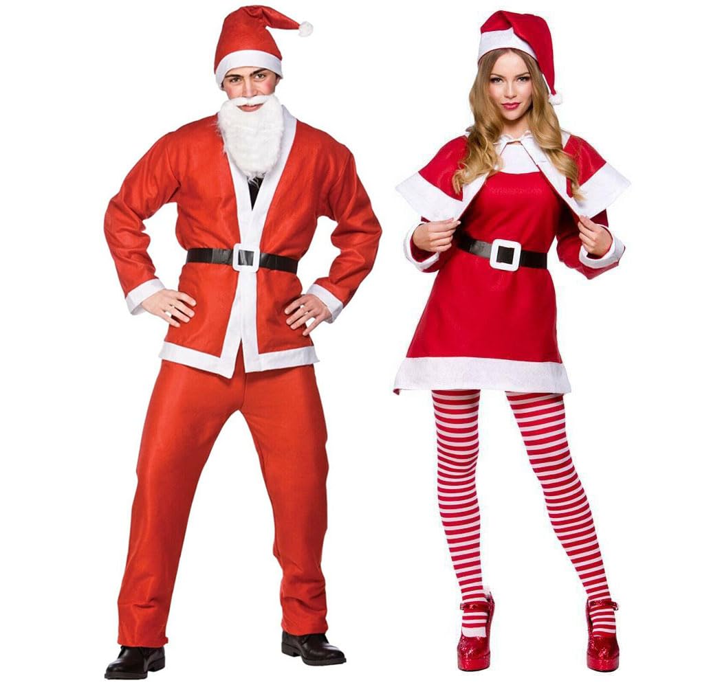 Tall Santa Hat - Choose Father Christmas Or Mrs Claus Style For Fancy Dress Costume