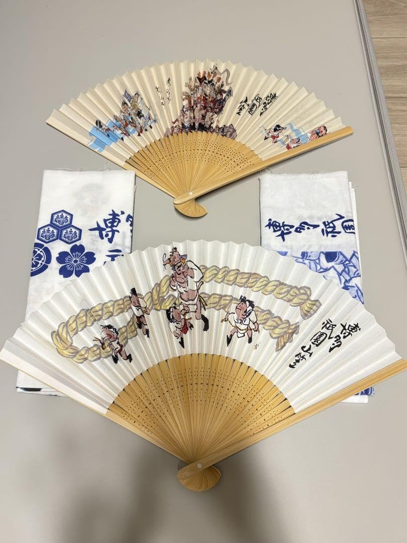 Amazon.co.jp: 博多祇園山笠 扇子 タオル 令和5年 6年 グッズ セット