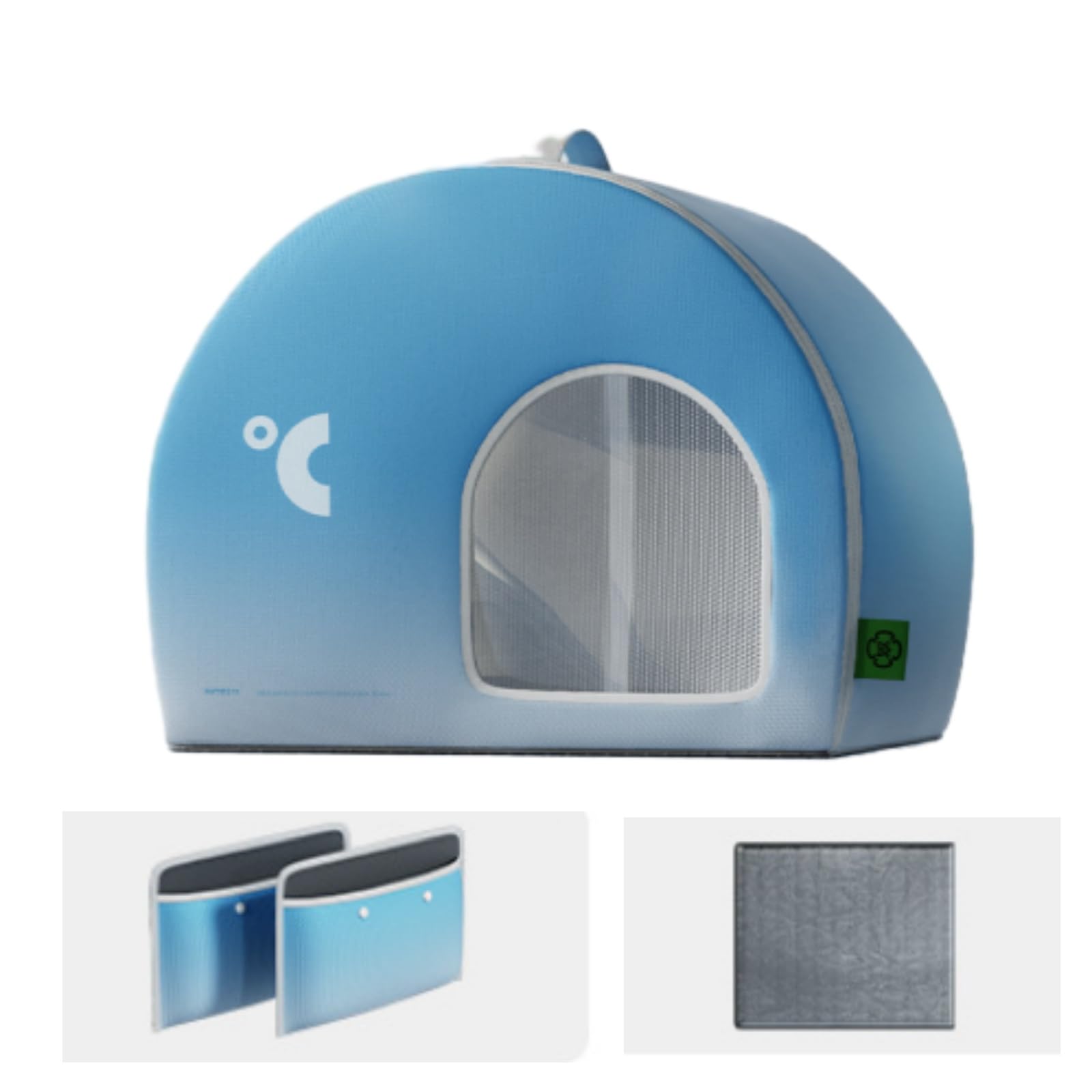 Casetta rinfrescante per gatti e cani ， Casa refrigerante pieghevole per gatti e cani ，casa di raffreddamento per animali，Resistente alle intemperie, adatto per il soggiorno in giardino (blu, A)