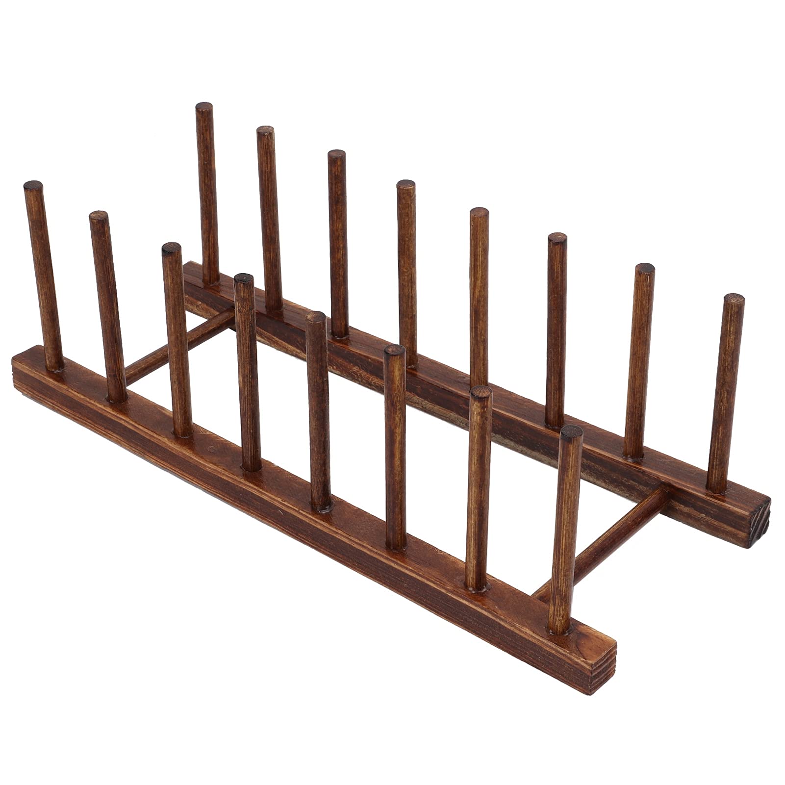 Hosie Wooden Dish Drainer, Drying Rack Compact Space for Bowl Cup Placement for Pot Lid Cutting Board Placement for Plate Placement