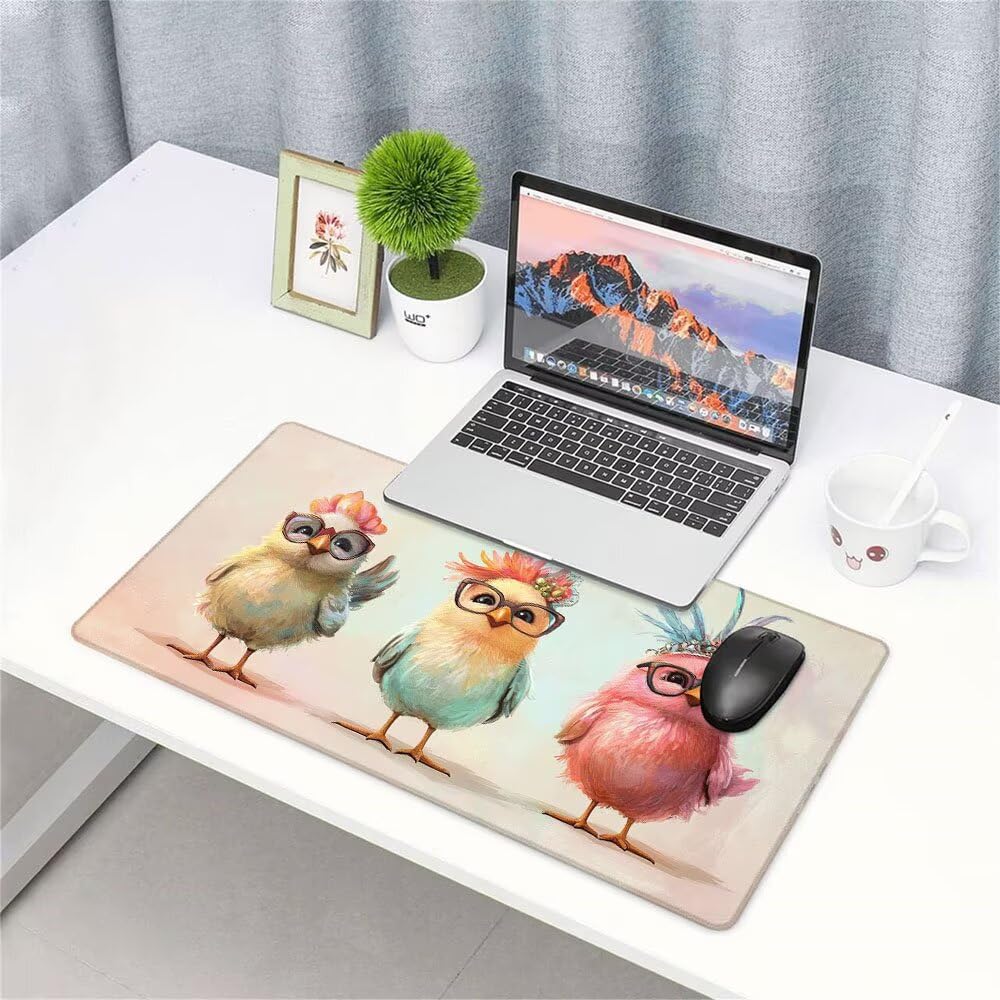 Podkładka pod mysz XXL kolorowa podkładka pod mysz biurową akcesoria do gier podkładka pod klawiaturę rozszerzony kurczak szeroka mata do gier 1400 x 600 x 3 mm ochrona na biurko gumowa podstawa