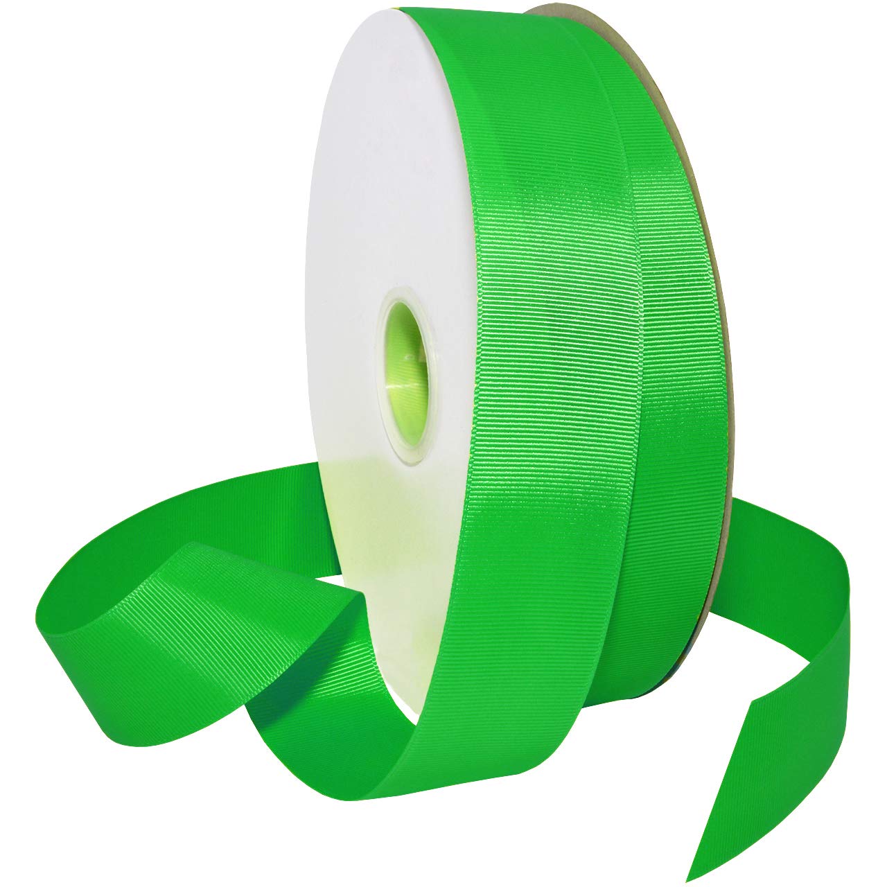 Ruban gros grain Morex résistant texture côtelée couleur vert bourgeon
