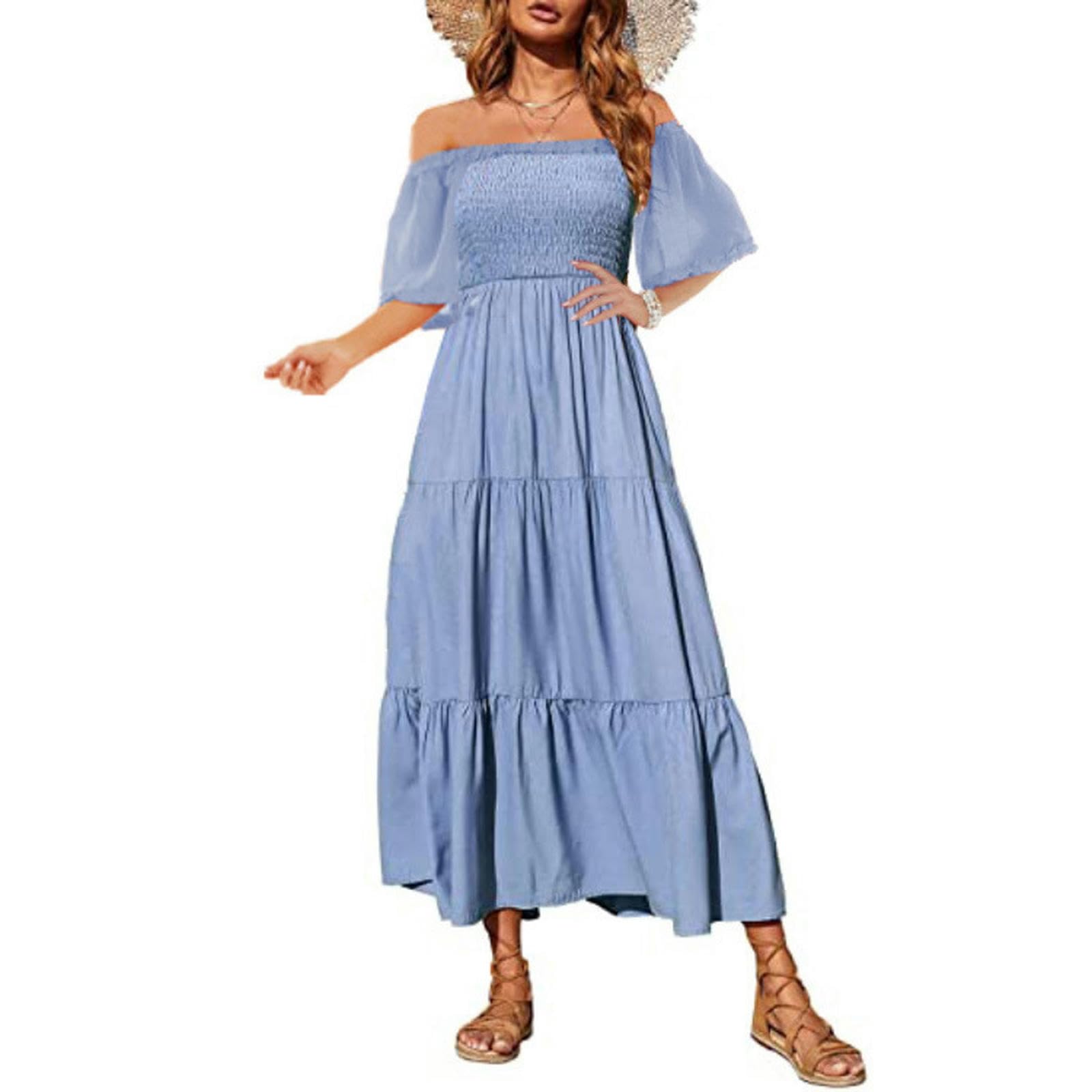 Robe smockée col bateau idéale pour vos pique-niques estivaux