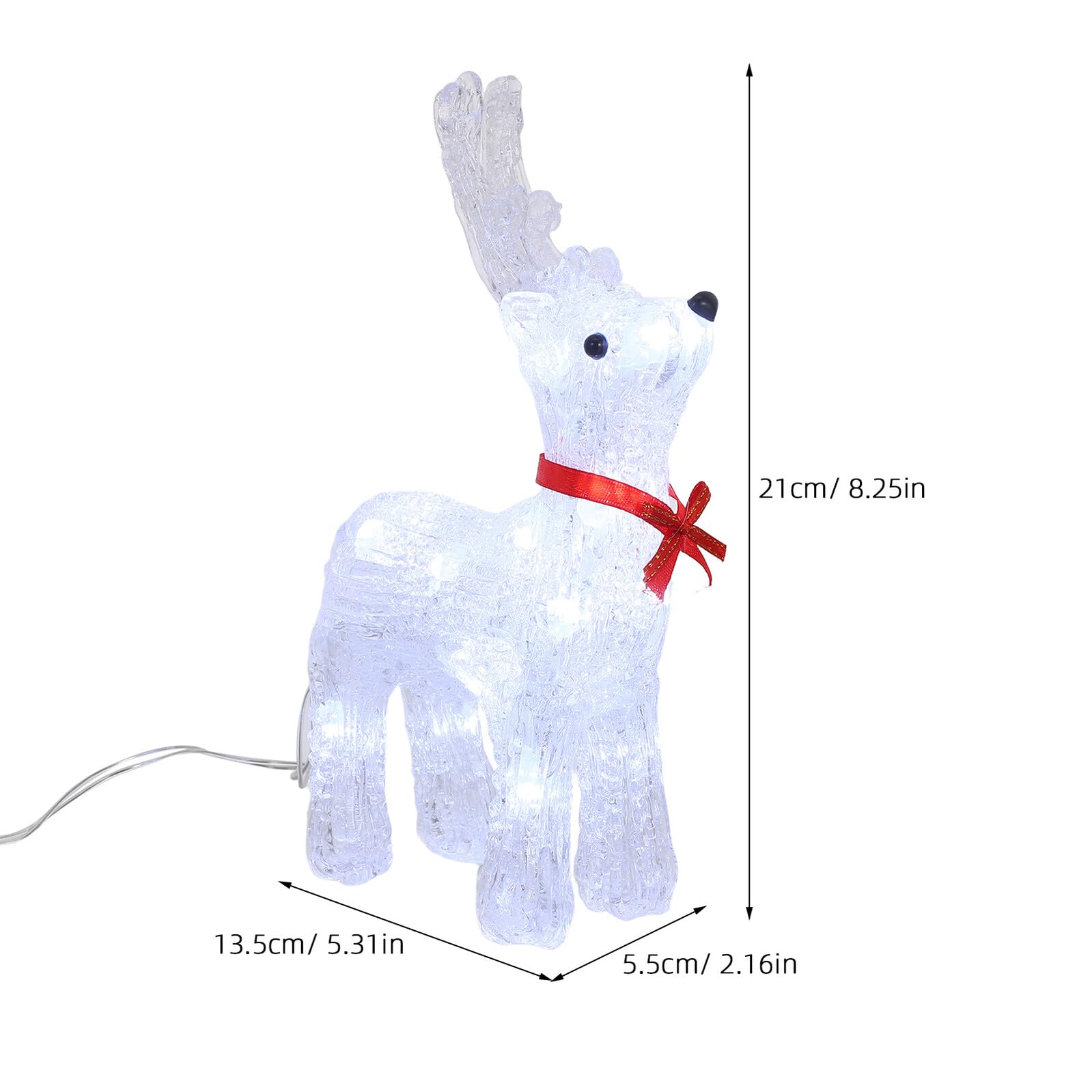 TOYANDONA Leuchtendes Rentier für Fensterdeko Weihnachten Kleine Rentierfigur Led-Beleuchtung als Weihnachtsschmuck für Innen und Außenbereich