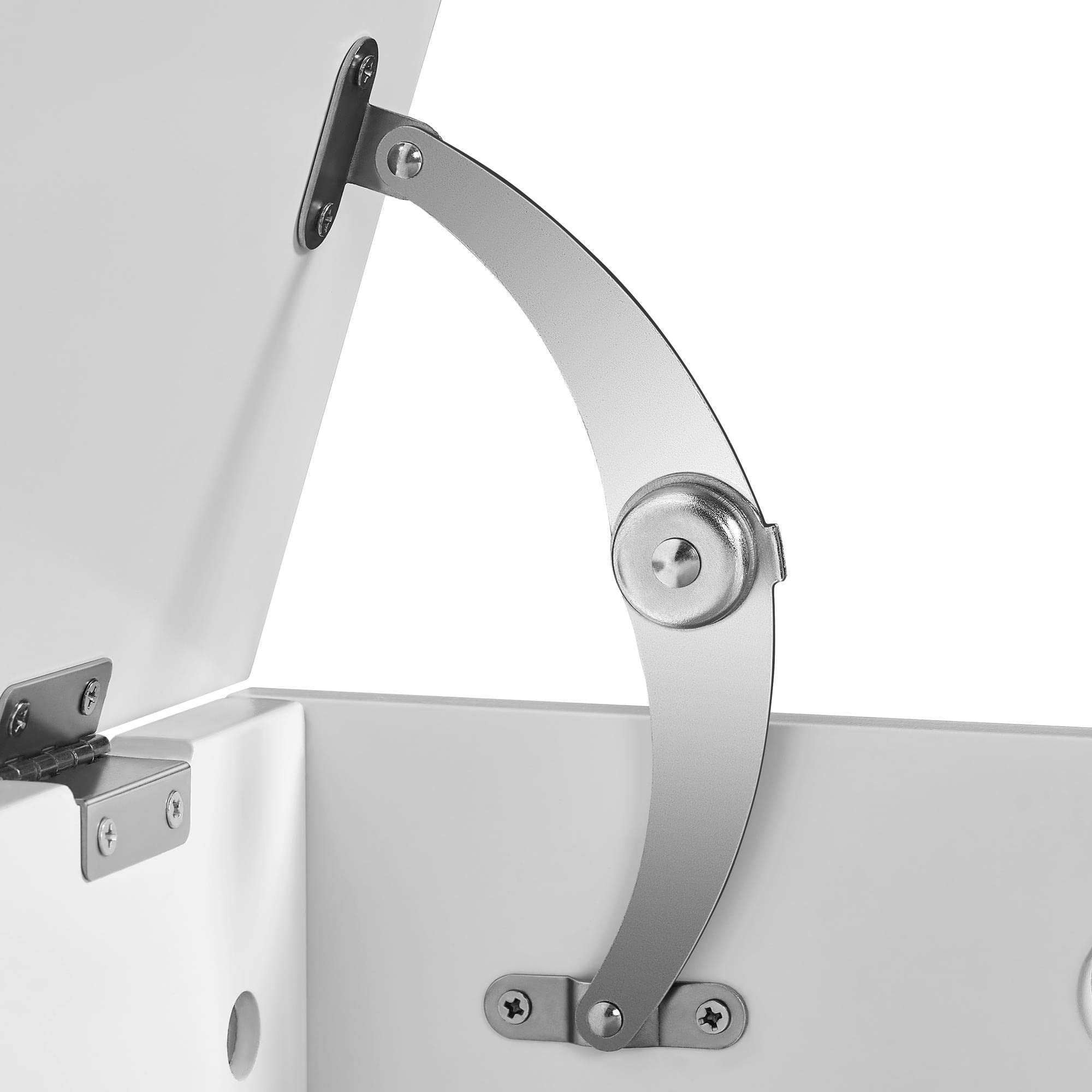 Yaheetech Mobiletto Portabiancheria da Bagno Cesto Sporco con Coperchio Armadietto Salvaspazio Organizzazione Bucato 39,5 × 39,5 × 61 cm