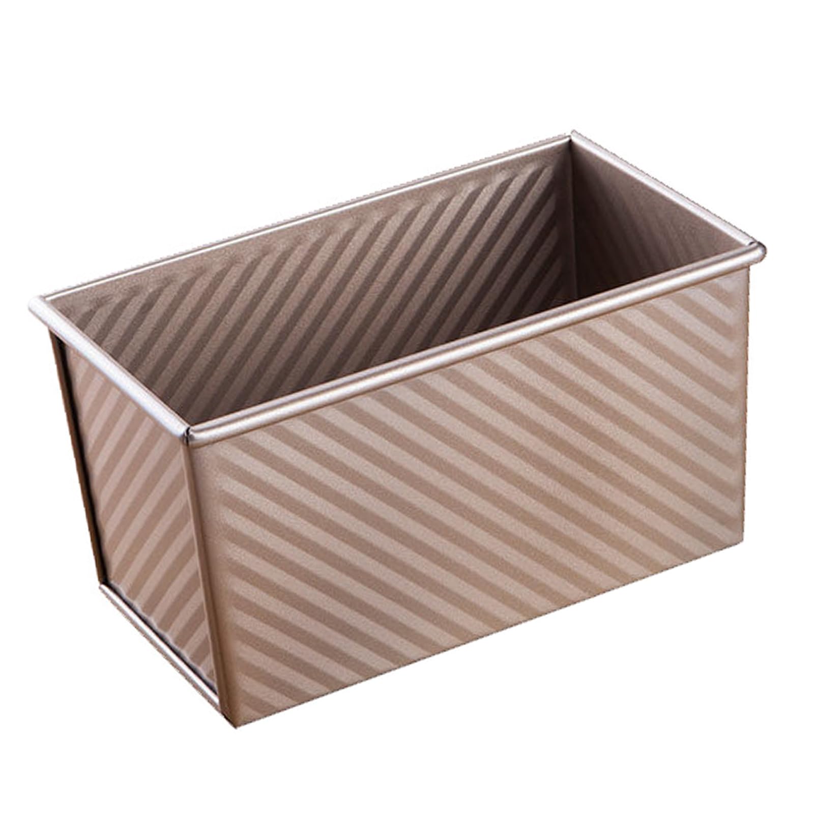 Pullman Loaf Pan without Lid, Non-Stick Bakeware Carbon Steel Bread Toast Mold without Cover for Baking Bread, 1 lb Dough Capacity