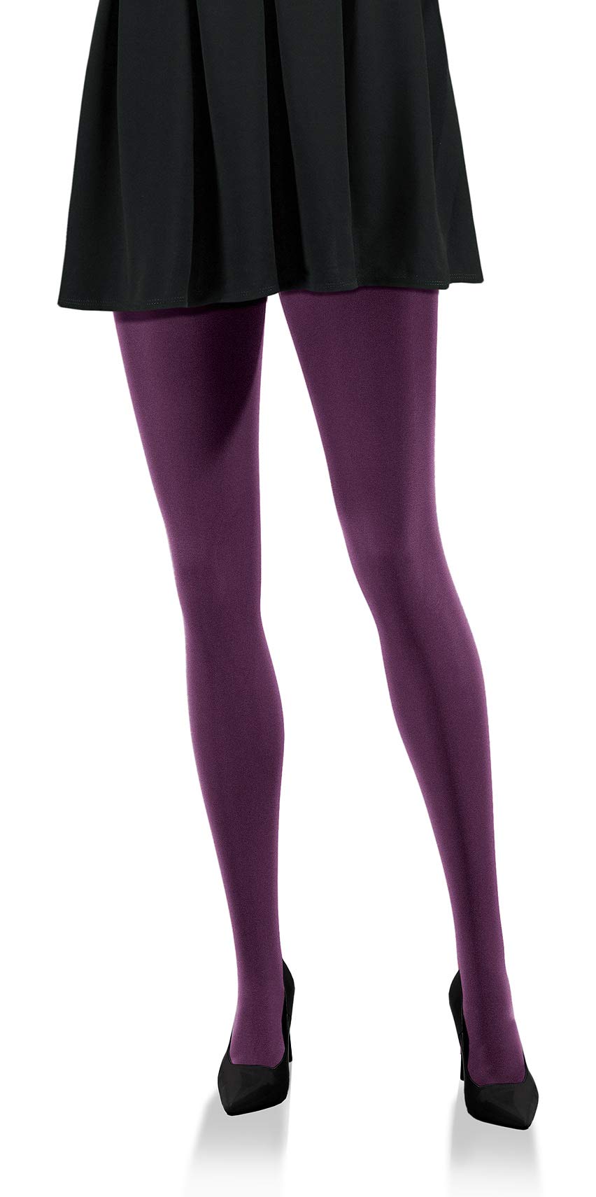 Sesto Senso Women's Purple Opaque Tights Winter Warm 100 Den Xl