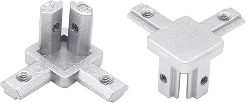 Miniatura 6 de SeekLiny 2020 - Conector de esquina con soporte de ángel de 3 vías, accesorios de extrusión de aluminio 2020, ranura en T, ranurado en V con