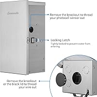 Vista 4 de DEWENWILS Transformador de bajo voltaje de múltiples tomas de 300W, 120V CA a 12V/13V/14V/15V CA, escudo de acero inoxidable, transformador