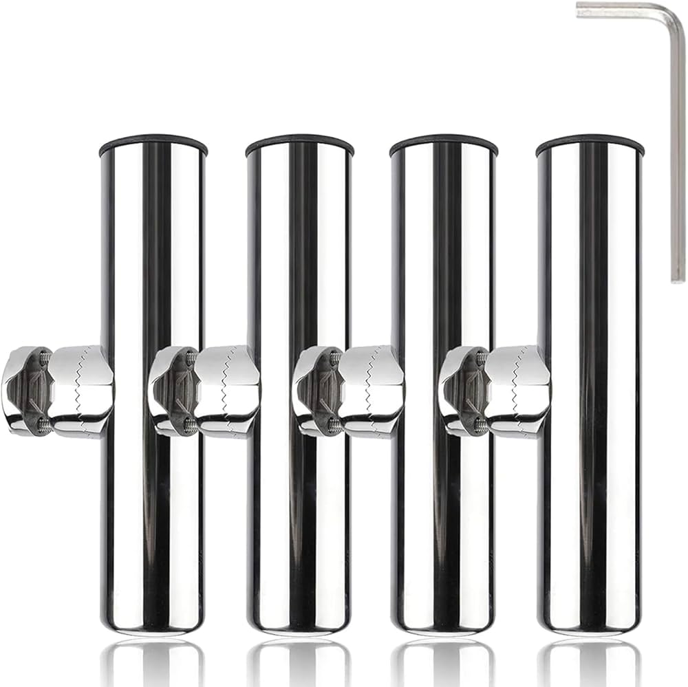 ステンレスロッドホルダー 4本セット 船 竿立て ステンレスロッドホルダー 4本セット 船 竿立て Amazon | 【超便利