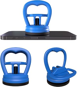 MMOBIEL Suction Cups 2 Pieces - Glass Lifter, Dent Puller and Opening Tool for Electronic Devices, Up to 22 lb Heavy Duty Vacuum Lifter Vacuum Cup - Small Suction Cups Blue