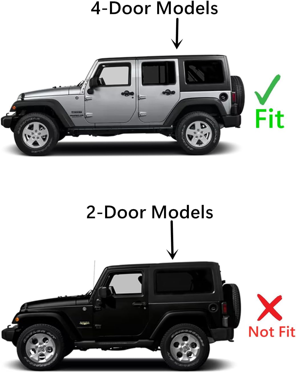 Driver Left Side Rear Quarter Window Quarter Glass Compatible with Jeep Wrangler 2011-2017 4 Door Models / Wrangler JK 2018 4 Door Models
