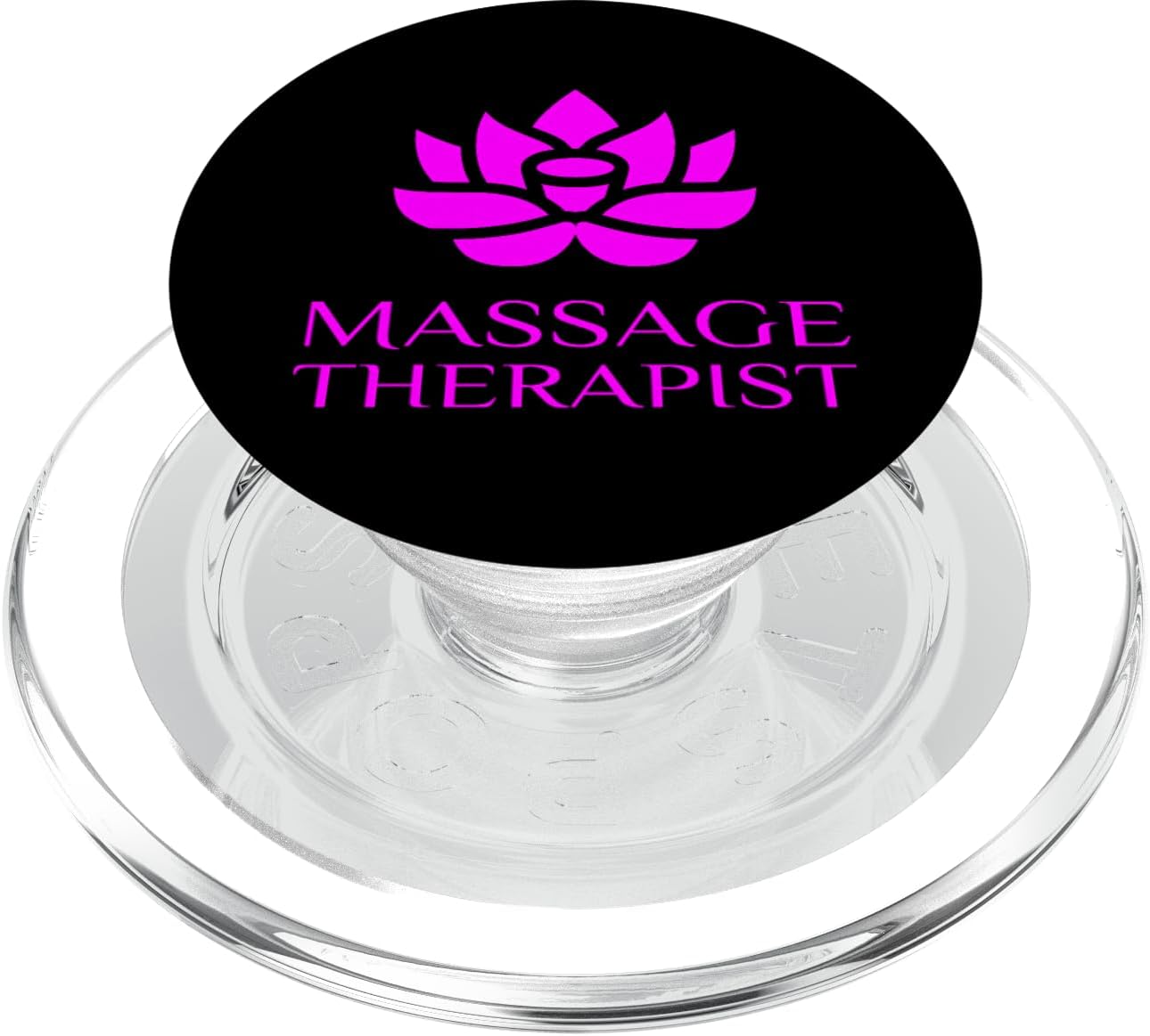 Massage Therapist Lotus Masseuse Masseur Holistic Flower PopSockets MagSafe PopGrip for iPhone