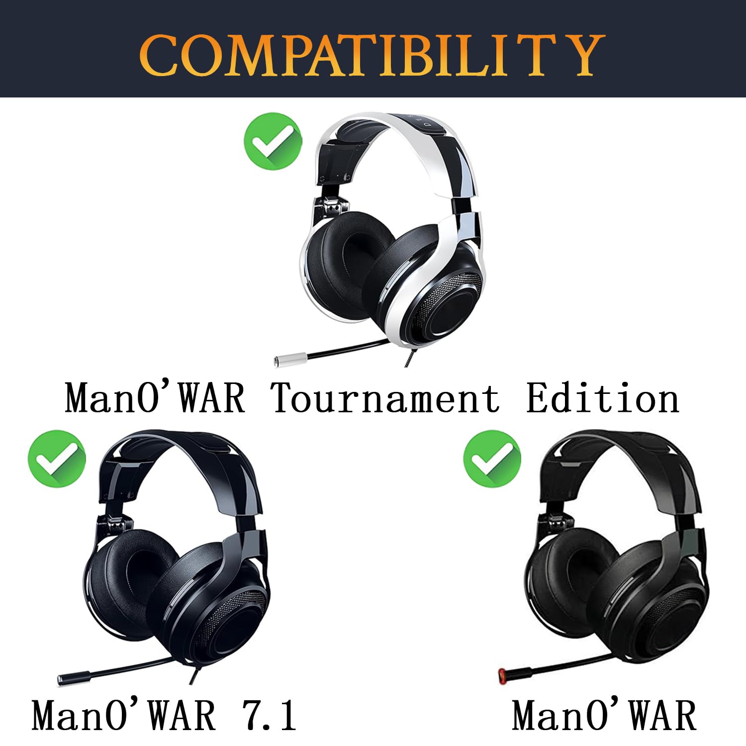 Amazon.com: SOULWIT Headband Cover for Razer ManO'War, Man O' War