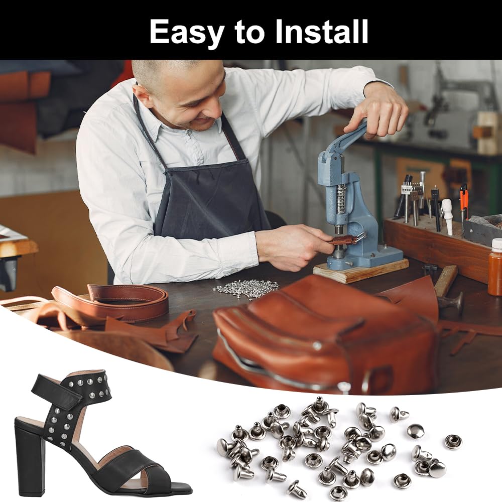 30/50/100 Pz. Rivetti Cavi Bronzo Rivetti A Doppia Testa Rivetti In