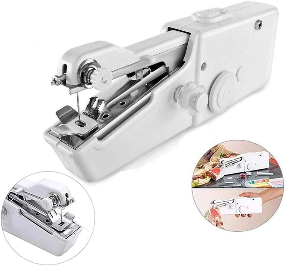 Handheld Sewing Machine, Cordless Handheld Electric Sewing Machine, Quick Handy Stitch for Fabric, Kids Clothing, Cloth Home Travel Use (Portable)