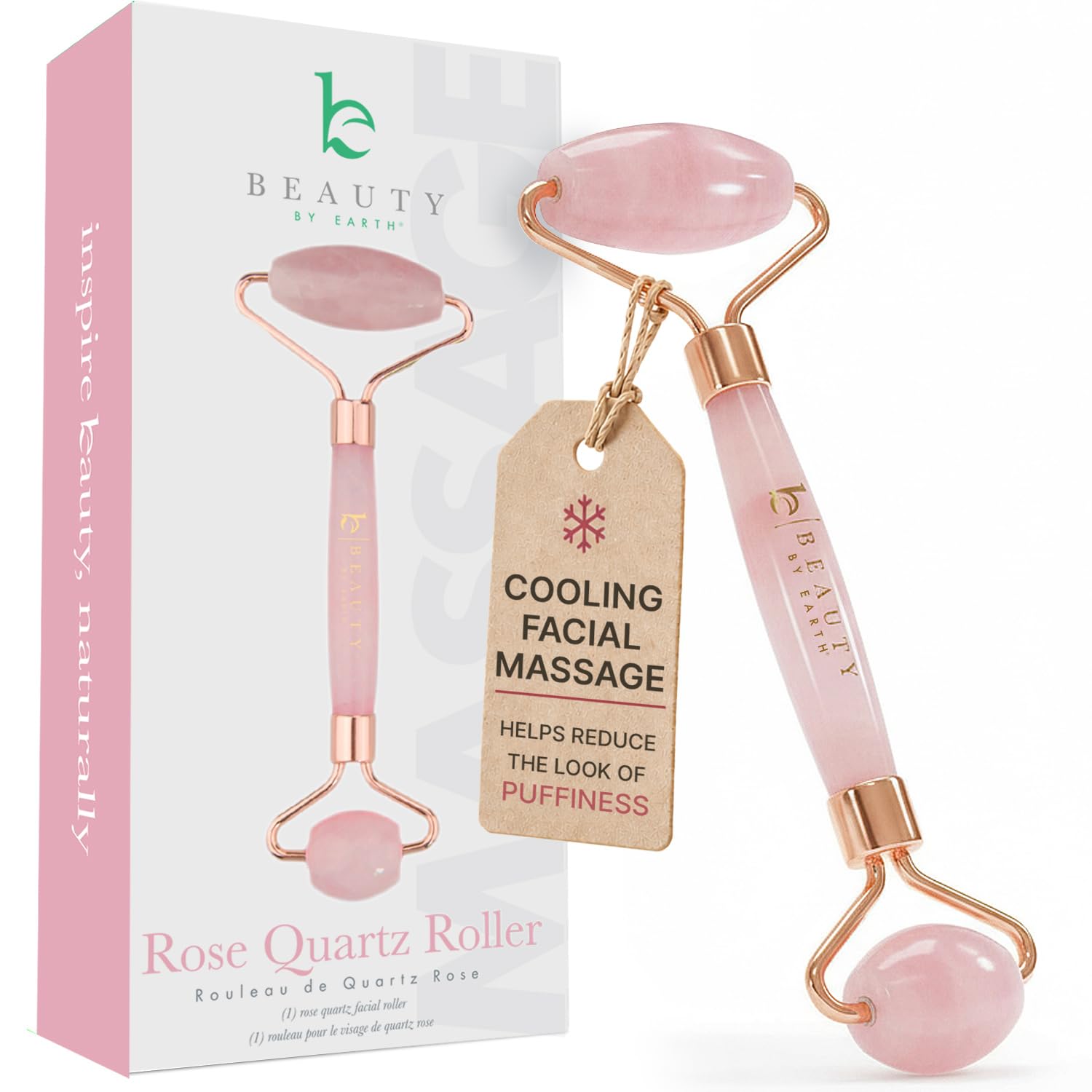 Amazon.com: Rose Quartz Face Roller - Relaxation Gifts for Women