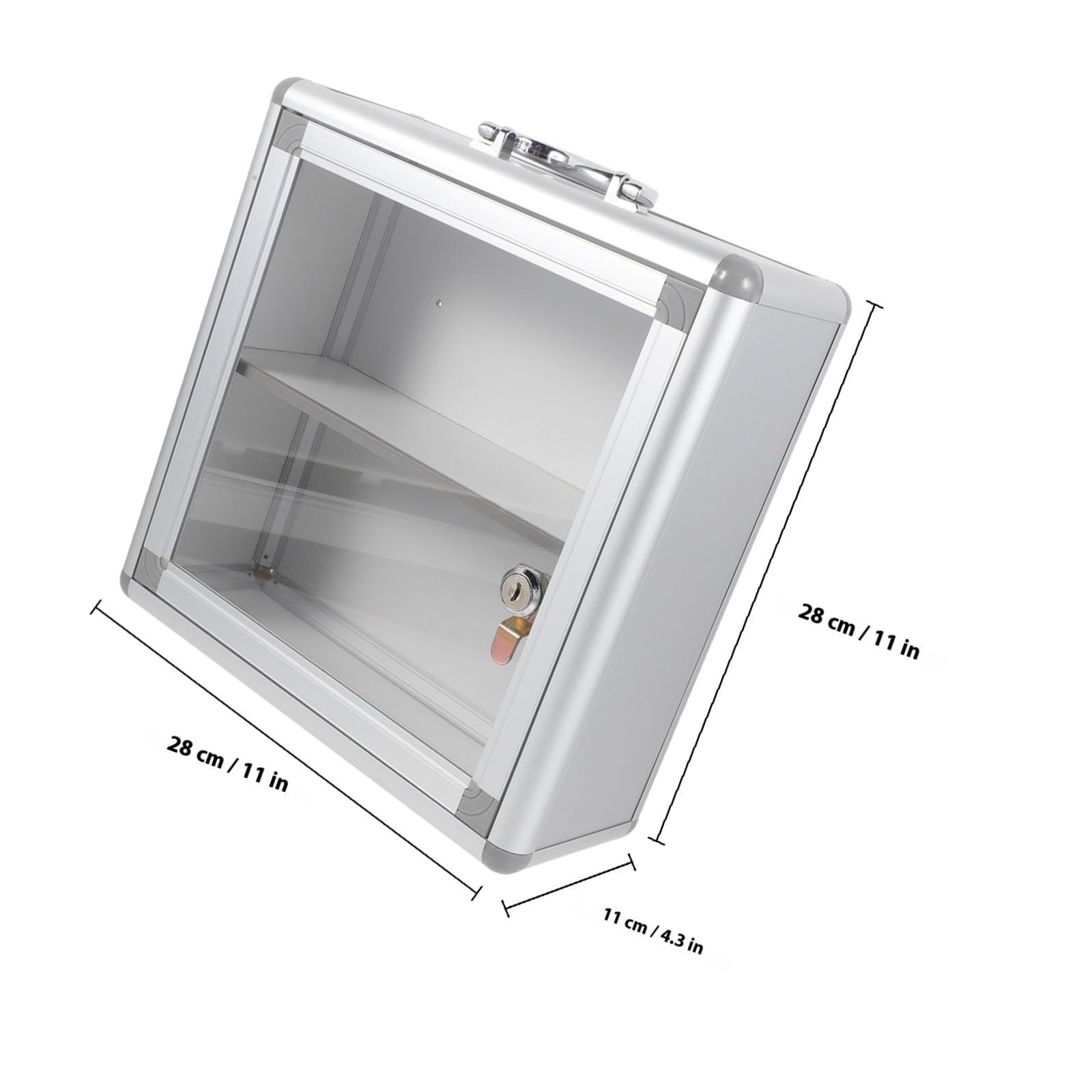 Cabilock Botiquín de Primeros Auxilios de Pared Diseño Jerárquico y Cierre de Seguridad, Gran Capacidad, Material de Aleación y Acrílico para Uso en Hogar y Oficina