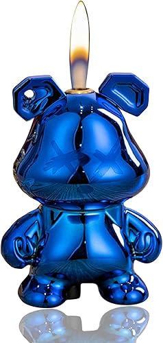 DAXXIN Lindo encendedor de dibujos animados, compacto y portátil, con llavero, encendedor de llama abierta, regalos para hombres y mujeres (sin gas)