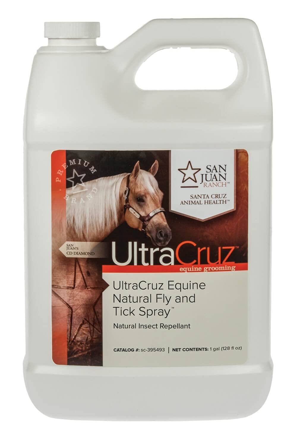 UltraCruz Equine Natural Fly and Tick Spray for Horses, 1 Gallon Refill