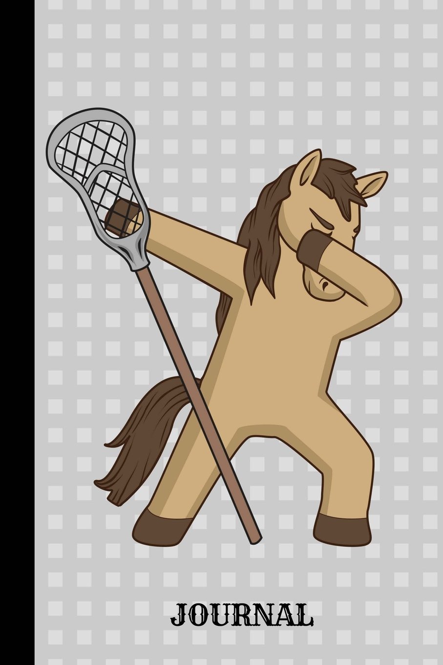 Journal: Dancing Dabbing Lacrosse Horse, Journal Notebook Planner 4x4 Quad Rule Graph Paper, 100 Pages (6" x 9")