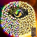 KNONEW 403FT 1000 LED Christmas Lights Color Changing Outdoor String Lights with 11 Modes & Timer Fairy Light Plug in Waterproof Fairy Lights for Xmas Yard Tree Wedding Party(Warm White to Multicolor)