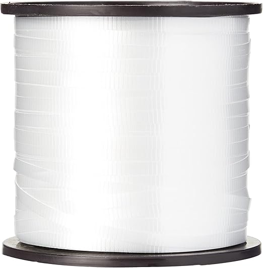 500 Yards Elegant White Curling Ribbon - 1 Roll of Premium Plastic, Durable - Ideal for Every Occasion