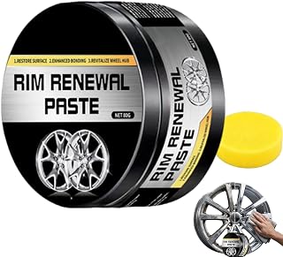 Rim Renewal Paste Wheel Care & Restoration Paste, Multi-purpose Wheel Restoration Polish Buffs, Removes Scratches, Fills Scuffs, And Restores a Brilliant, Safe for All Alloys