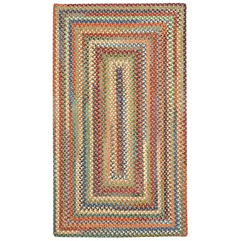 American Heritage Cinnamon 4' 0" X 6' 0" Concentric Rectangle Braided Rug Cover