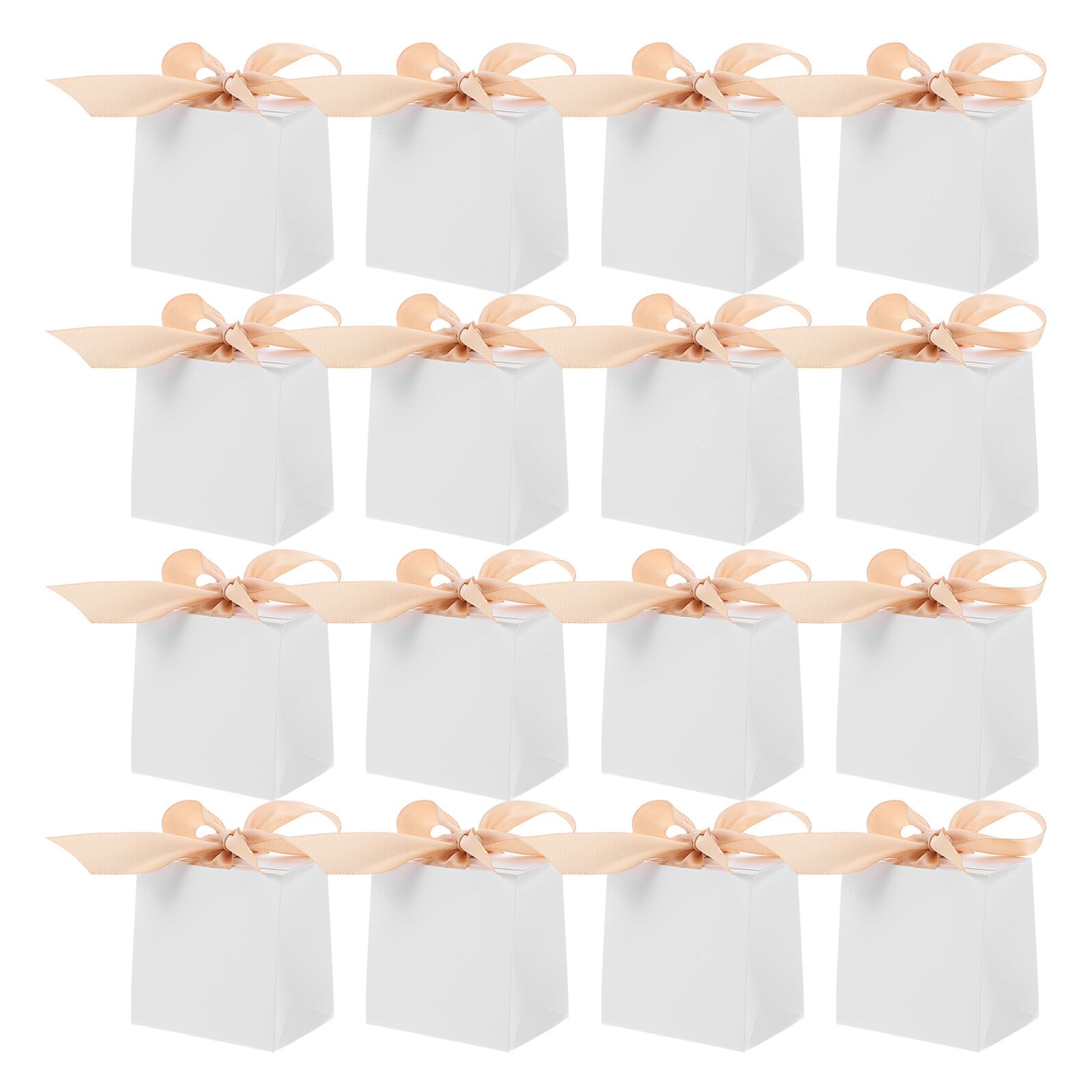 Scatoline Regalo Design Europeo Elegante Bianche con Nastro in Carta Confezione da 50 Set e Pratico per Festa di Compleanno e Celebrazioni Speciali